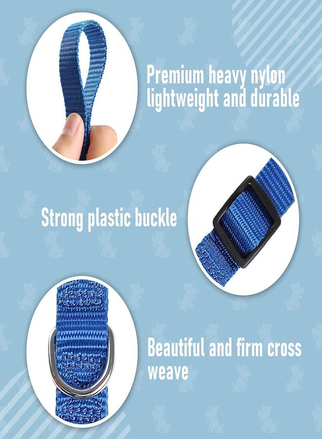 Pups&Pets Classic Dog Collar and Leash Set, Adjustable Nylon Collar with Leash for Small and Medium Dogs, Quick Release and Breathable Collar Set for Puppies (Blue Color) - Image 4